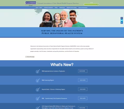 NASMHPD.org Website screenshot
