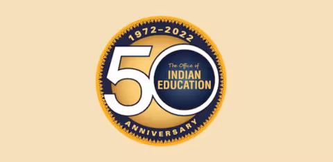 The Office of Indian Education 50th Anniversary Logo